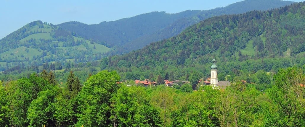 Lahnerbach seitlicher Ausblick auf Lenggries