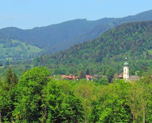 Lahnerbach seitlicher Ausblick auf Lenggries