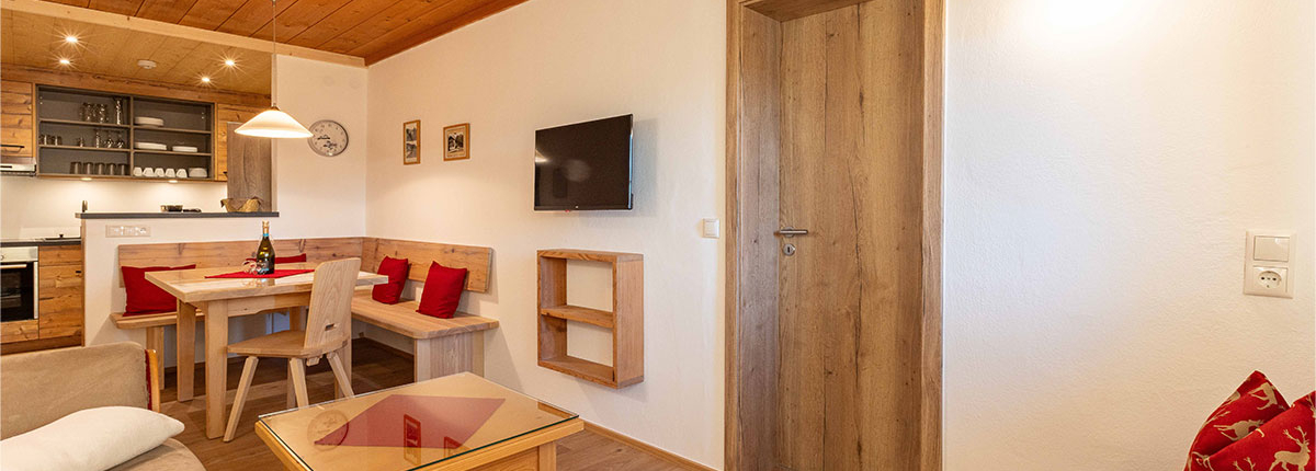 Sonnenwohnung - Wohnzimmer mit Küche