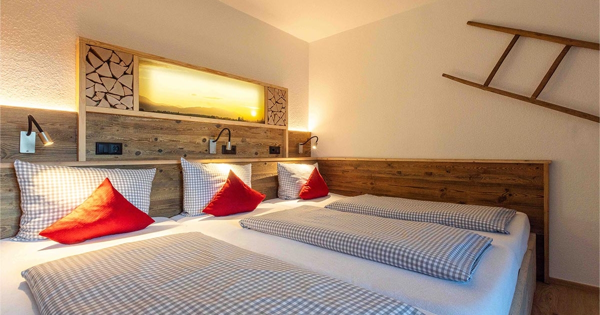 Panoramawohnung – Schlafzimmer 3 mit Familienbett Panoramawohnung – Schlafzimmer 3 mit Familienbett