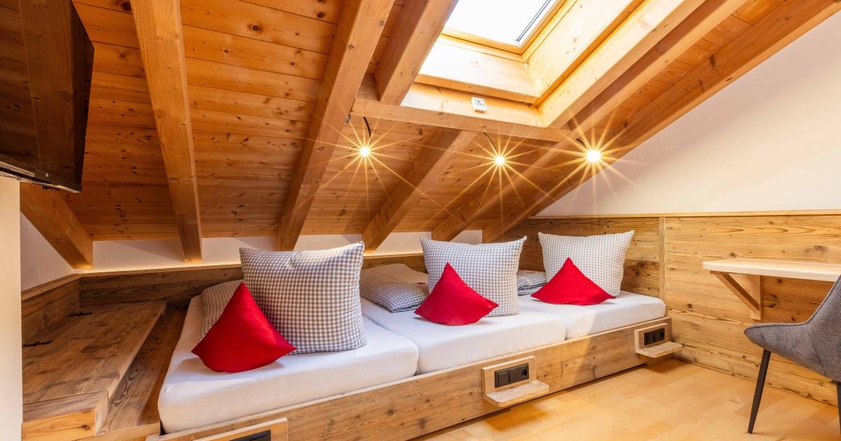 Schlafzimmer 3 der Ferienwohnung Panorama Blick in Lenggries