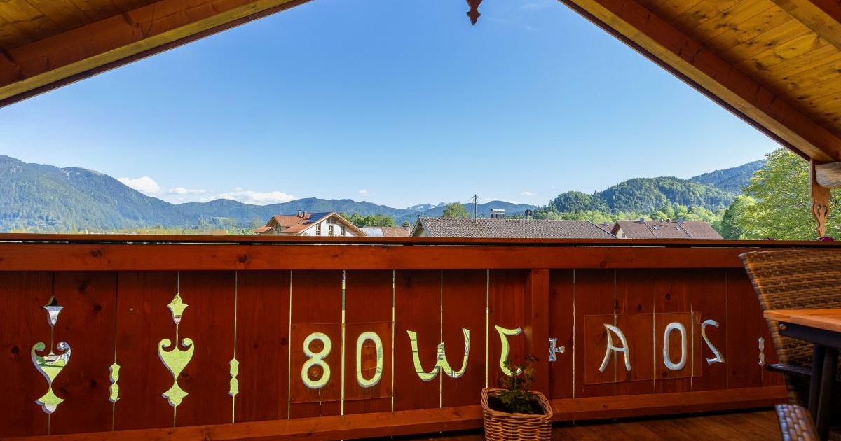 Panoramablick von der Ferienwohnung Panorama Blick in Lenggries