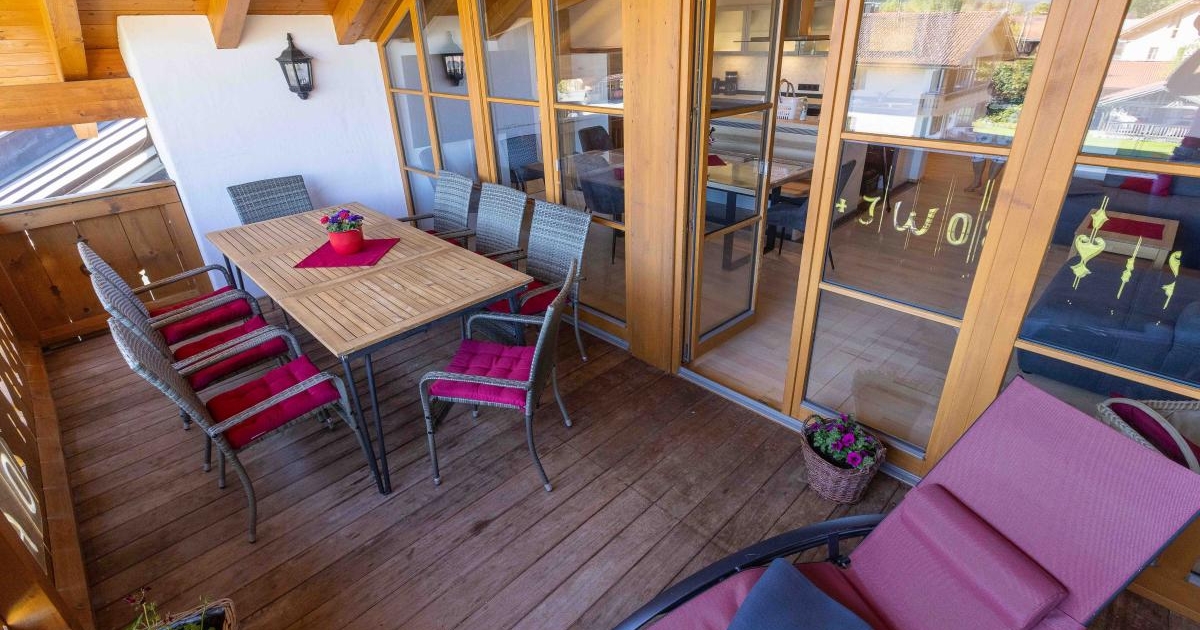Balkon der Ferienwohnung Panorama Blick in Lenggries